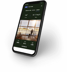 Smartphone acessando o aplicativo da Smiles