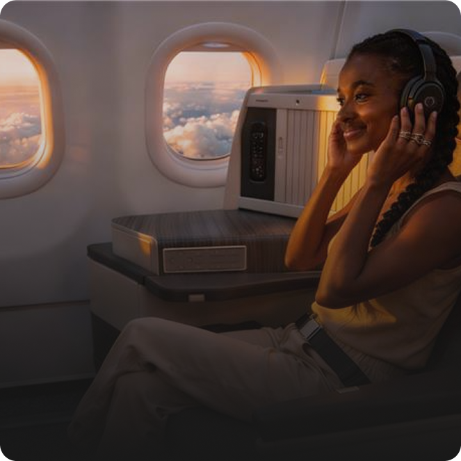 Conforto durante o voo
